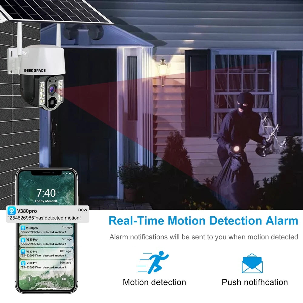 A&H Geek Space VC3-WiFi Solar-Powered Smart Surveillance Camera