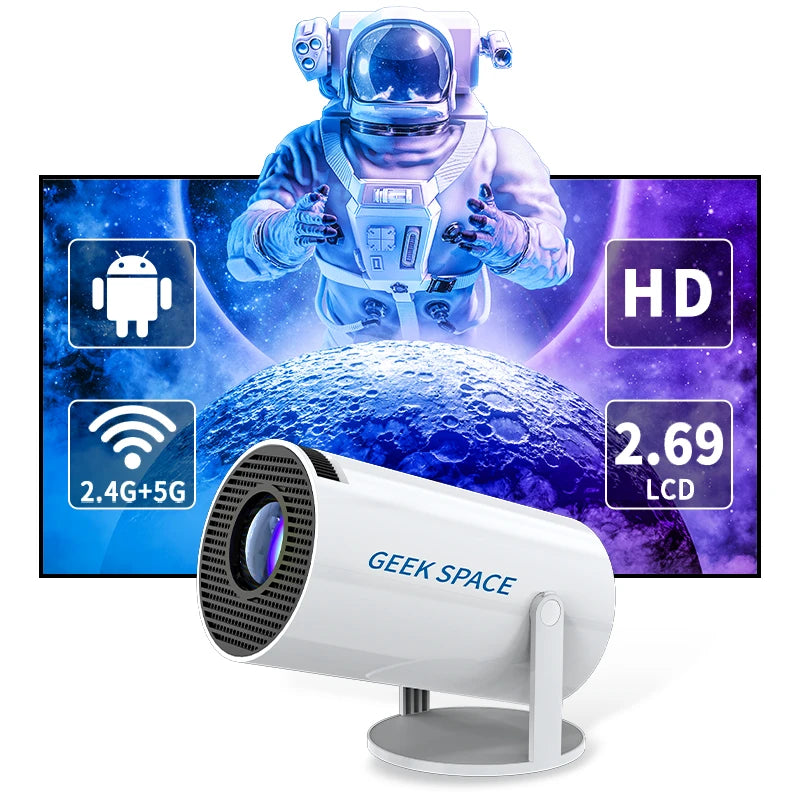AH Gaming Projector – 2-in-1 Android 11 Smart Projector with Built-in Games and Wireless Controllers