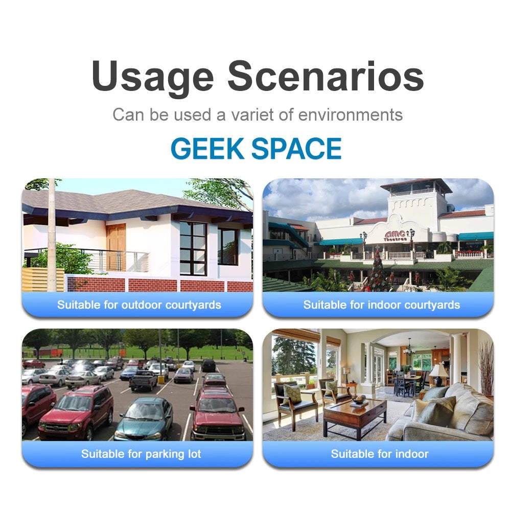 AH - GEEK SPACE VTS02-4G Solar-Powered 4G Outdoor Security Camera