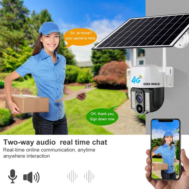 AH - Geek Space VC3-4G Solar-Powered 4G Surveillance 2MP Camera with Night Vision