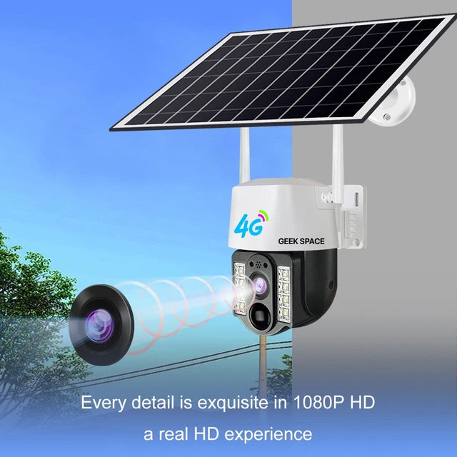 AH - Geek Space VC3-4G Solar-Powered 4G Surveillance 2MP Camera with Night Vision