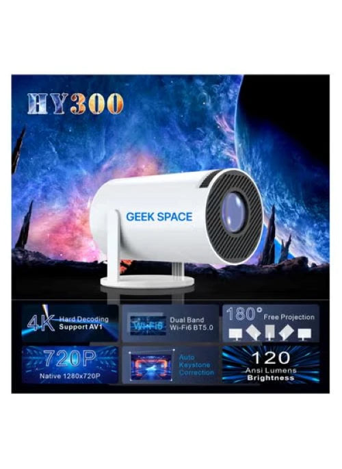 AH - GEEK SPACE HY300 Mini Home Projector