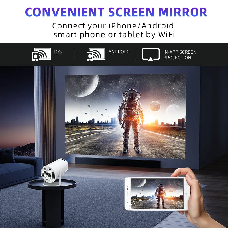 AH Gaming Projector – 2-in-1 Android 11 Smart Projector with Built-in Games and Wireless Controllers