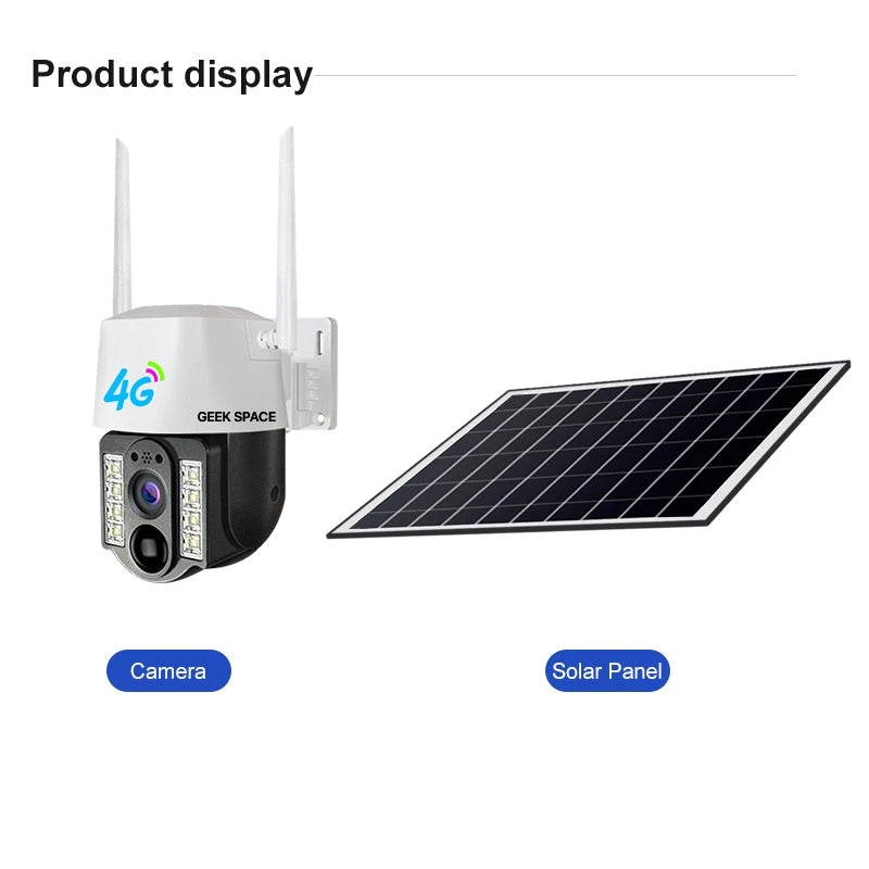 AH - Geek Space VC3-4G Solar-Powered 4G Surveillance 2MP Camera with Night Vision