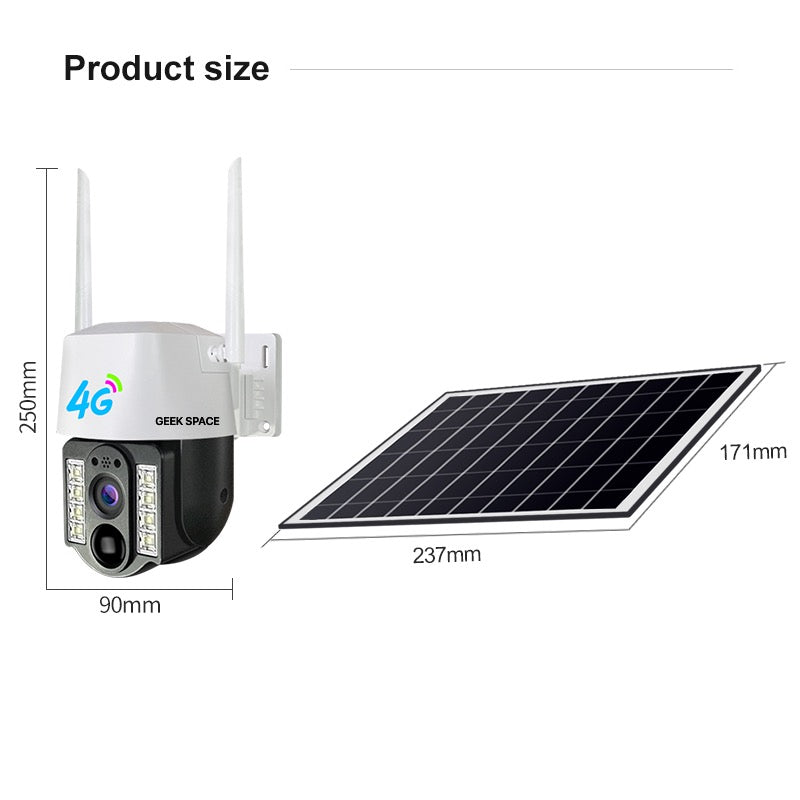 AH - Geek Space VC3-4G Solar-Powered 4G Surveillance 2MP Camera with Night Vision