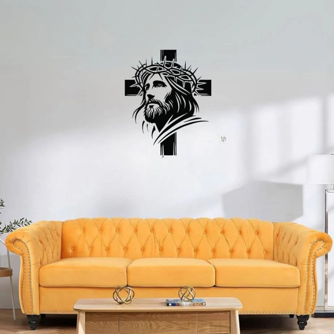 Acrylic Jesus Wall Décor – Modern Religious Cross Art