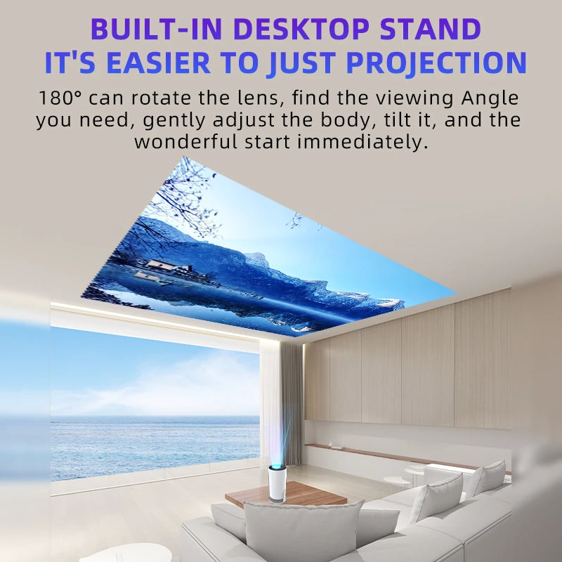 AH Gaming Projector – 2-in-1 Android 11 Smart Projector with Built-in Games and Wireless Controllers