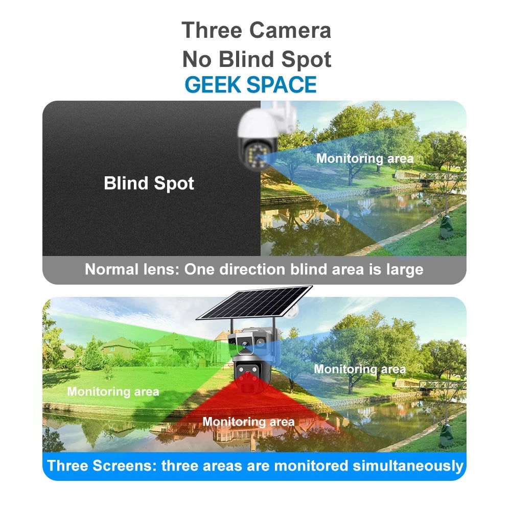 AH - GEEK SPACE Solar Powered WiFi Security Camera (Model: AH-VTS02-WIFI-CAM)