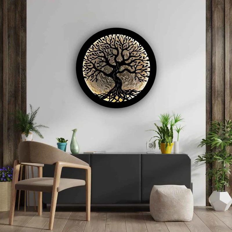 JDD - Golden Heritage – Tree of Life Luminous Art Frame